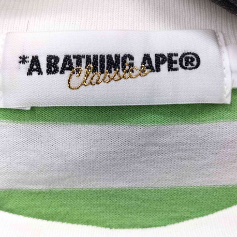 アベイシングエイプ A BATHING APE ボーダークルーネックTシャツ メンズ JPN:XL