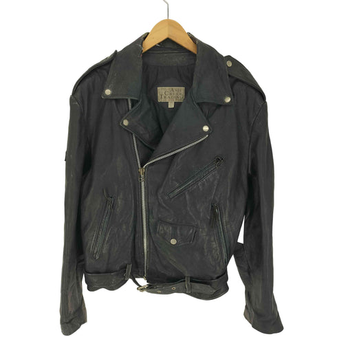 ASH CREEK TRADING NEVER MIND THEBOLLOCKS ロックバンド バックプリント ダブル ライダース ジャケット メンズ import:L