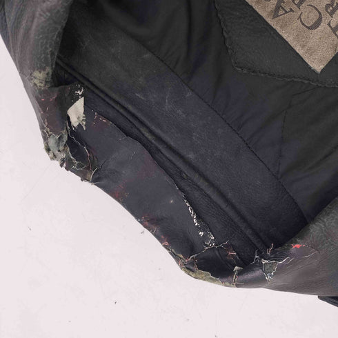ASH CREEK TRADING NEVER MIND THEBOLLOCKS ロックバンド バックプリント ダブル ライダース ジャケット メンズ import:L