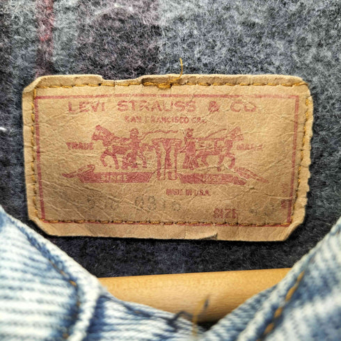 リーバイス Levis 80S-90S 71506 デニムジャケットトラッカー USA製 裏地ブランケット ボタン裏527 メンズ US:40