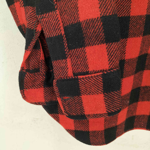 ウールリッチ WOOLRICH 50S ブロックチェックハーフジップシャツ メンズ 33