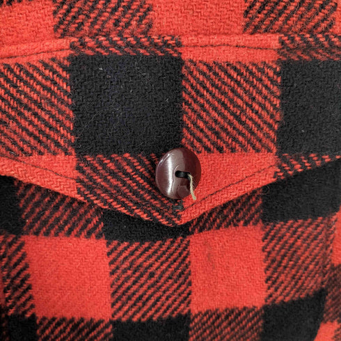 ウールリッチ WOOLRICH 50S ブロックチェックハーフジップシャツ メンズ 33