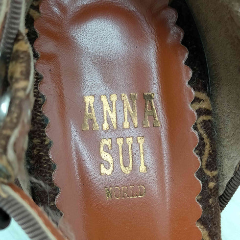アナスイ ANNA SUI 宇宙柄 ベロアストラップパンプス レディース 2 1/2