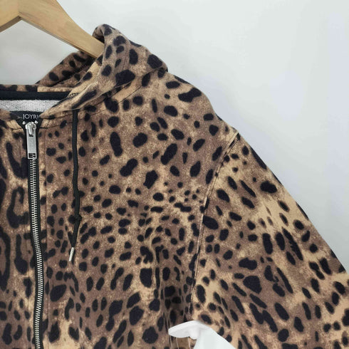ジョイリッチ JOYRICH レオパード柄 ドローコード ダブルジップ パーカー メンズ import:M