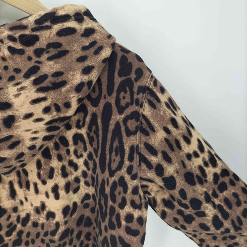 ジョイリッチ JOYRICH レオパード柄 ドローコード ダブルジップ パーカー メンズ import:M