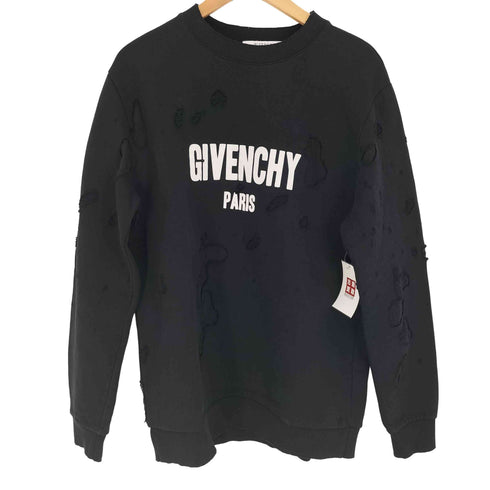 ジバンシィ GIVENCHY 16SS デストロイダメージ クラッシュ ロゴ スウェット メンズ import:S