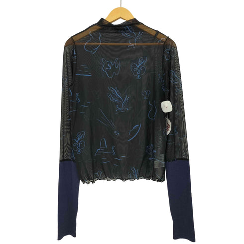 sahara Knit Docking Sheer Top ニットドッキングシアートップス サムホール レディース