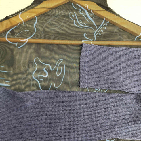 sahara Knit Docking Sheer Top ニットドッキングシアートップス サムホール レディース