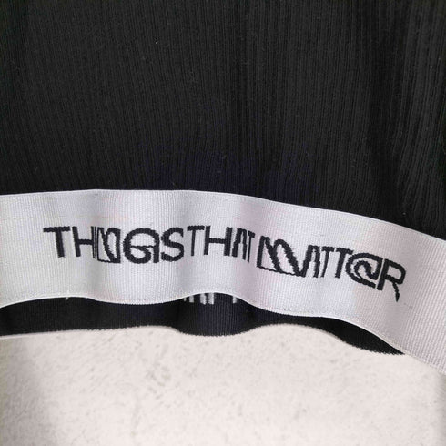 THINGS THAT MATTER V-NECK NOTCH TERECO RIB CROPPED TOPS domestic レディース FREE