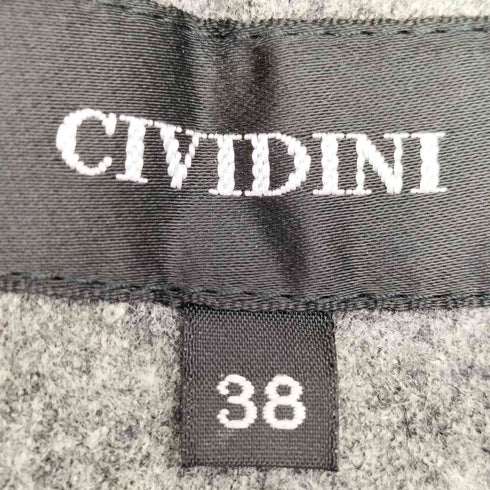 チヴィディーニ CIVIDINI イタリア製 カシミヤウール プリ―ツ ラップスカート レディース 38