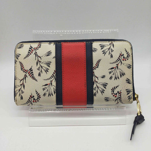 トリーバーチ TORY BURCH 花柄 ラウンドジップ レザー 長財布 レディース