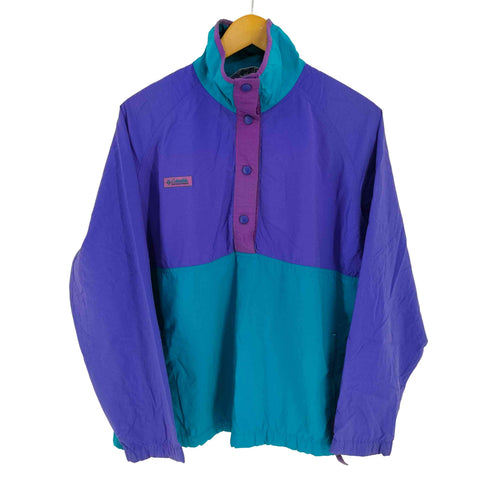 コロンビア Columbia 90S ハーフスナップナイロンジャケット レディース import:L