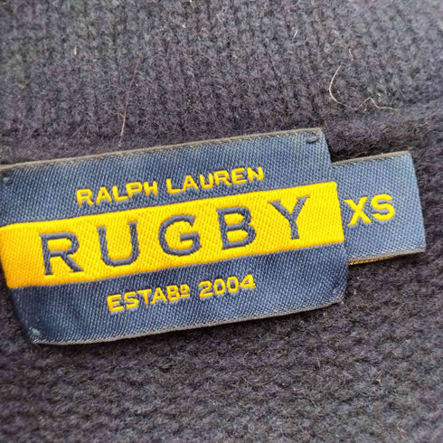 ラグビーラルフローレン Rugby Ralph Lauren ショールカラー エルボーパッチニット メンズ XS
