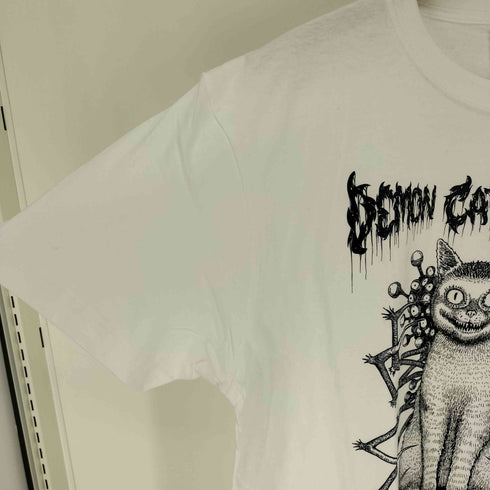ユナイテッドアスレ UNITED ATHLE 猫 キャラクター プリント S/S クルーネック Tシャツ メンズ JPN:L
