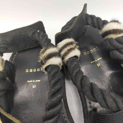 サカイ Sacai 20SS ロープサンダル Vibram ソール レザー サンダル レディース JPN:37