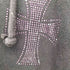 アンノウンロンドン UNKNOWN LONDON Black x Purple Cross Rhinestone Zip Hoodie クロス ラインストーン ジップアップフーディ メンズ import:M