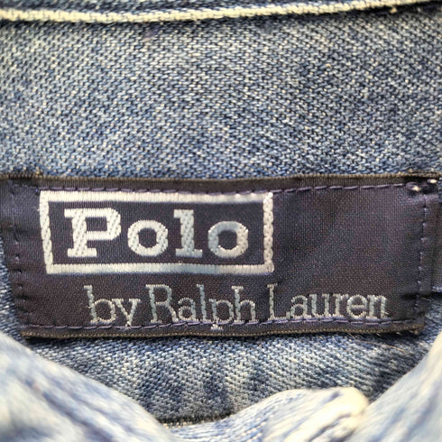 ポロバイラルフローレン Polo by RALPH LAUREN ポニー刺繍 ボタンダウンデニムシャツ レディース 160