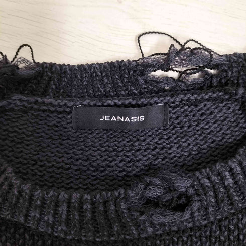 ジーナシス JEANASIS 5Gクラッシュサイドロゴプルオーバー レディース FREE