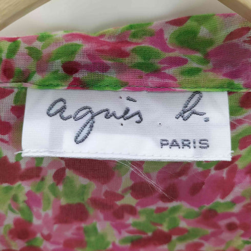アニエスベー agnes b. 水彩模様 シアーシャツ レディース
