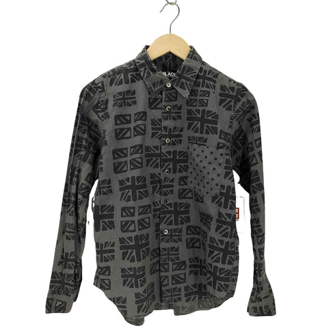 ブラックコムデギャルソン BLACK COMME des GARCONS 英国旗 ドット 総柄長袖シャツ メンズ XS