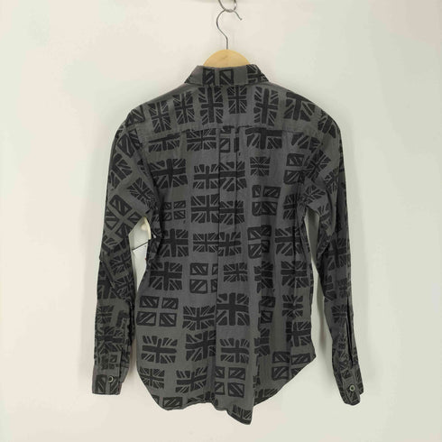 ブラックコムデギャルソン BLACK COMME des GARCONS 英国旗 ドット 総柄長袖シャツ メンズ XS