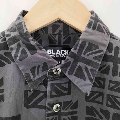 ブラックコムデギャルソン BLACK COMME des GARCONS 英国旗 ドット 総柄長袖シャツ メンズ XS