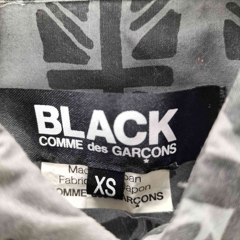 ブラックコムデギャルソン BLACK COMME des GARCONS 英国旗 ドット 総柄長袖シャツ メンズ XS