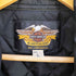 ハーレーダビッドソン HARLEY-DAVIDSON 裏地キルティング 背面ロゴ刺繍 ステッチデザイン ハイネック ナイロン 中綿 ジップアップジャケット メンズ import:L