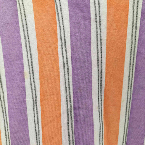イッセイミヤケ ISSEY MIYAKE ステッチストライプ クルーネック半袖Tシャツ レディース 2