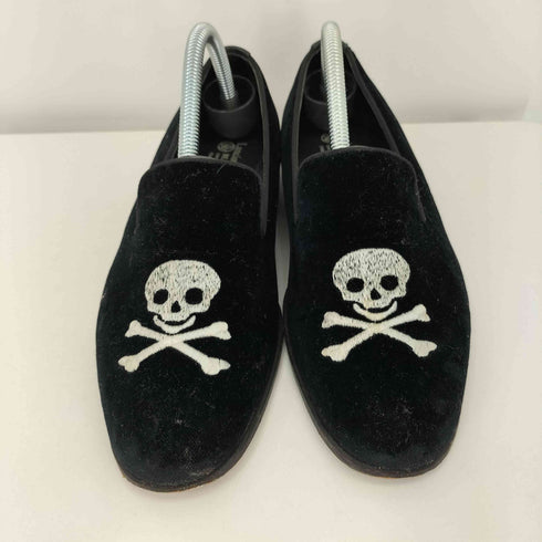 ビューティーアンドユースユナイテッドアローズ BEAUTY & YOUTH UNITED ARROWS Lanciotti de Verzi ドクロ刺繍 ベロアローファー レディース 39