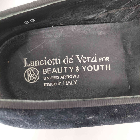 ビューティーアンドユースユナイテッドアローズ BEAUTY & YOUTH UNITED ARROWS Lanciotti de Verzi ドクロ刺繍 ベロアローファー レディース 39