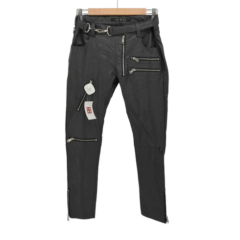 ノーアイディー NO ID. シンセティックレザーボンテージスキニー パンツ メンズ JPN:3