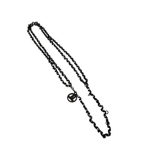 ランバン LANVIN スワロフスキー 二重チャーム ネックレス レディース