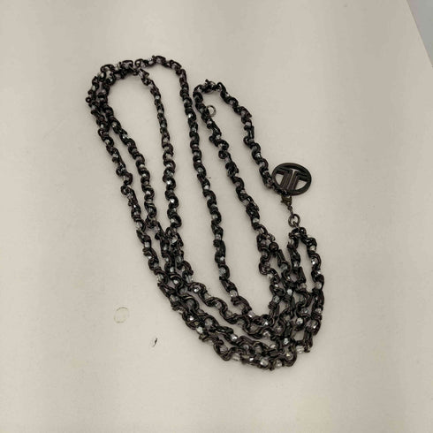 ランバン LANVIN スワロフスキー 二重チャーム ネックレス レディース