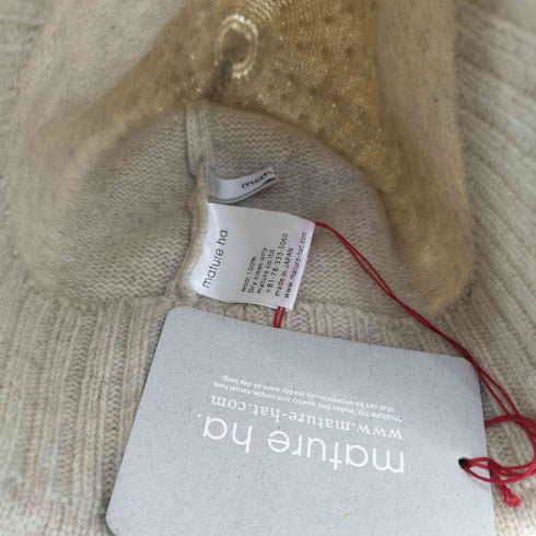 マチュアーハ mature ha. slant cutting knit cap lamb メンズ FREE