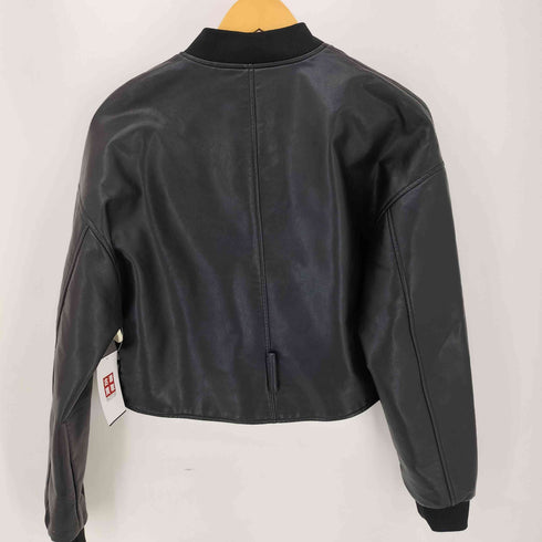 ザラ ZARA フェイクレザー ブルゾン レディース import:M