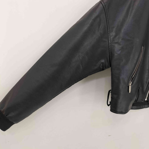 ザラ ZARA フェイクレザー ブルゾン レディース import:M