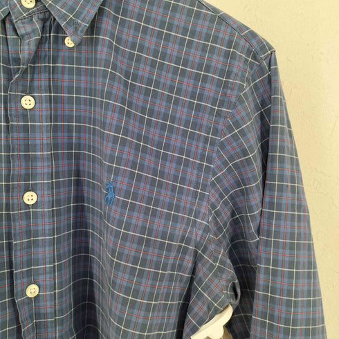 ラルフローレン RALPH LAUREN SLIM FIT ポニー刺繍 チェック BDシャツ メンズ import:S