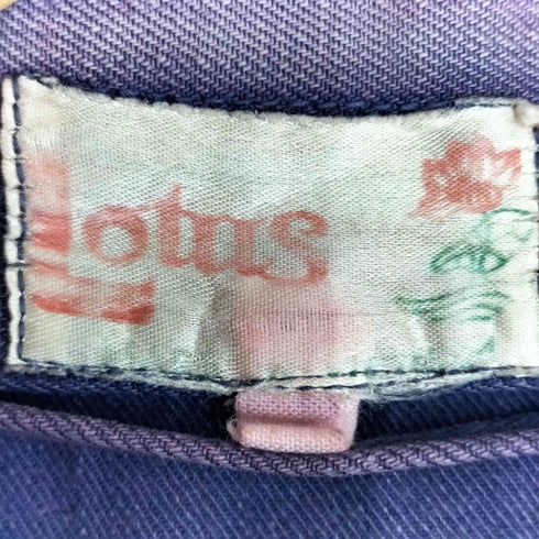 ロータス LOTUS ナス紺 フェード フレンチワーク カバーオール メンズ