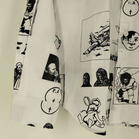 ファッキンオーサム FUCKING AWESOME Cut Outs Dress Shirt 総柄 ドレスシャツ メンズ JPN:L