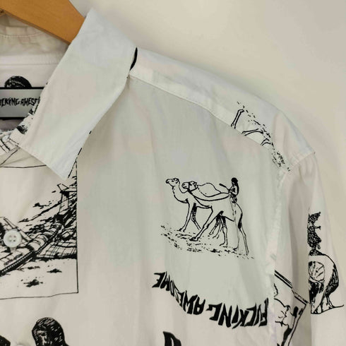 ファッキンオーサム FUCKING AWESOME Cut Outs Dress Shirt 総柄 ドレスシャツ メンズ JPN:L