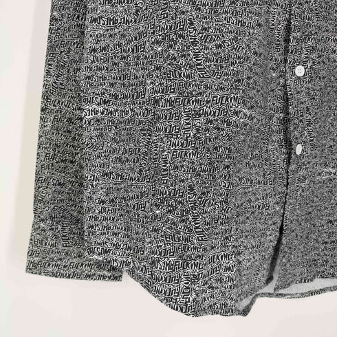 ファッキンオーサム FUCKING AWESOME FA DRESS SHIRT ロゴ総柄 ドレスシャツ メンズ JPN:XL