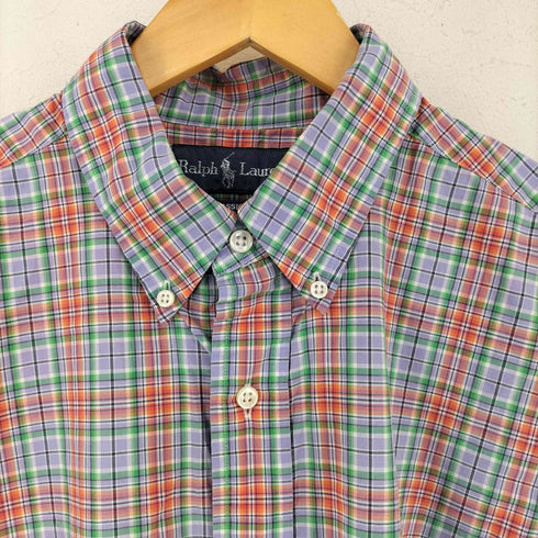 ラルフローレン RALPH LAUREN CLASSIC FIT ポニー刺繍 チェック BDシャツ メンズ import:L