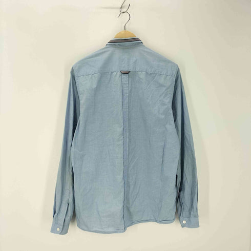 フレッドペリー FRED PERRY Slim fit ロゴ刺繍 ラウンドカット長袖シャツ メンズ M