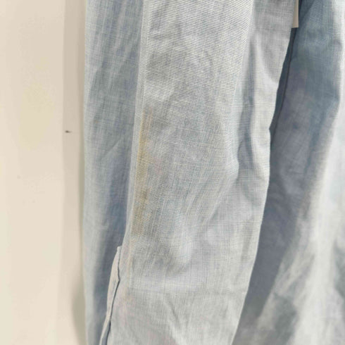 フレッドペリー FRED PERRY Slim fit ロゴ刺繍 ラウンドカット長袖シャツ メンズ M