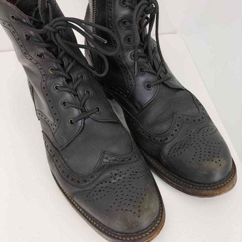 フットザコーチャー foot the coacher ウイングチップ サイドジップアップ ブーツ メンズ 8
