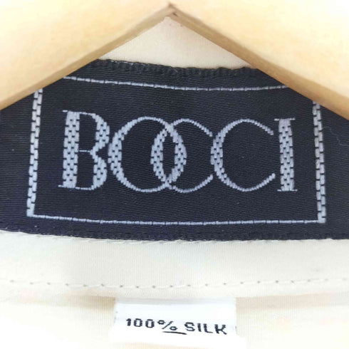 BOCCI 100%シルク 比翼シャツ メンズ