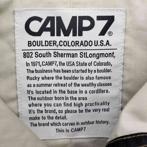 キャンプセブン CAMP7 八の字ジップ コットン ナイロン マウンテン パーカー ジャケット メンズ import:L