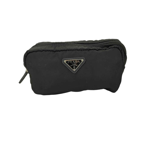 プラダ PRADA ロゴプレート ナイロンポーチ レディース