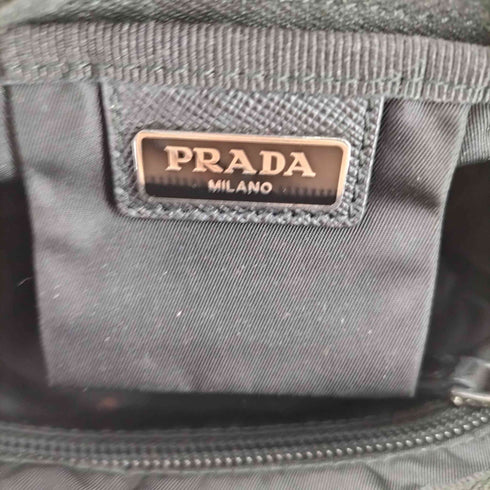 プラダ PRADA ロゴプレート ナイロンポーチ レディース